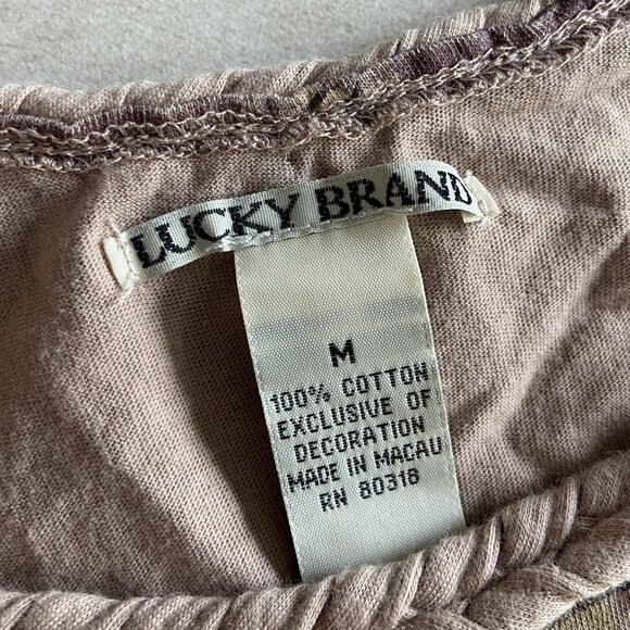 Lucky Brand Embroidered Butterfly Tee T-Shirt ALT ASO Jessica Stanley - Picture 4 of 5